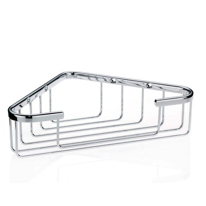 Kela 21916, Eckwandablage zur Wandmontage, Messing, 24x 15x 6 cm, Brass, Verchromt 24x15x6 cm, 24x15
