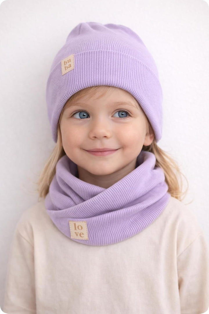 Bubalove Mützen und Schalset für Jungen, Mädchen, Baby, Grössen 0mc bis 12 Jahre+ viele Farben, Früh