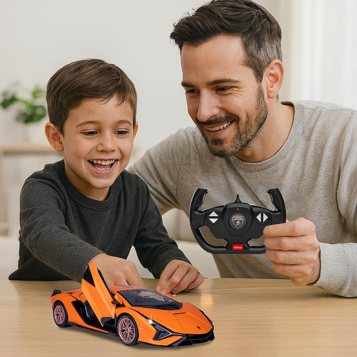 JAMARA 403127 - Lamborghini Sián FKP 37 2,4 GHz 1:14 Tür manuell - RC Auto, offiziell lizenziert, bi