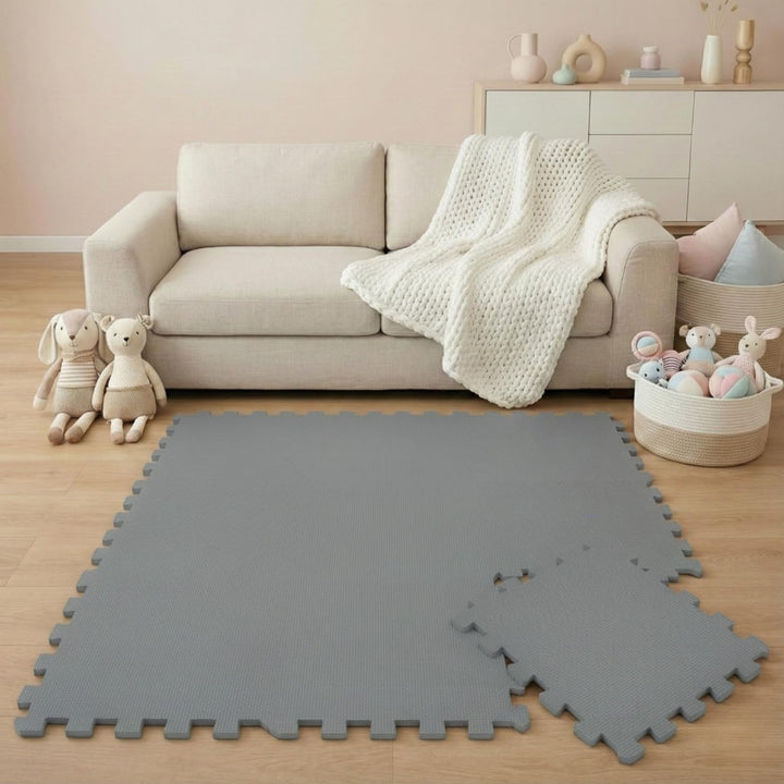 LittleTom Spielmatte Baby Puzzlematte - 9 Matten je 30x30x1 cm Krabbelmatte 90x90 cm Bodenmatte Kind
