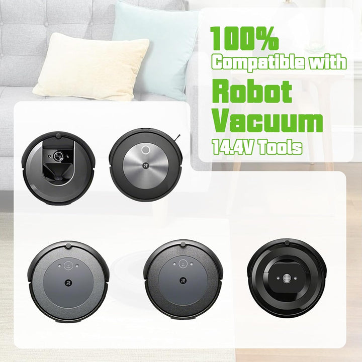 6000 mAh Li-Ionen Ersatzakku für iRobot Roomba e, i und j Serie ABL-D1 Kompatibel mit Roomba i8, i8+