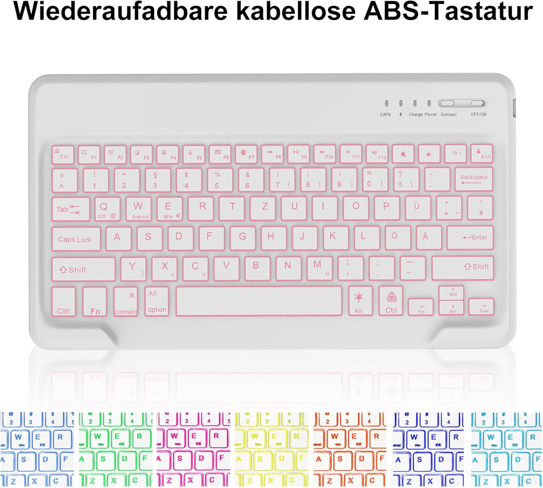 Xiaomi Redmi Pad Pro 12.1 Tastatur Hülle - Xiaomi Pad Poco 12.1 Zoll 2024, 7 Farben Beleuchtung Magn