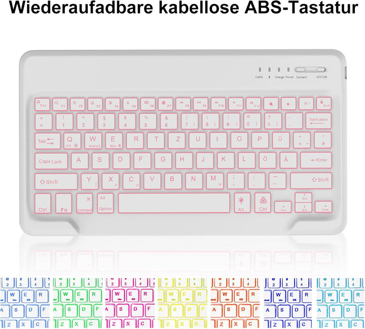 Xiaomi Redmi Pad Pro 12.1 Tastatur Hülle - Xiaomi Pad Poco 12.1 Zoll 2024, 7 Farben Beleuchtung Magn