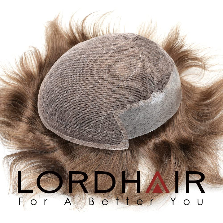 Lordhair Perücke Männer,Realität Toupet,Französische Spitzen weben mit Zwei Seiten und hinter sich P