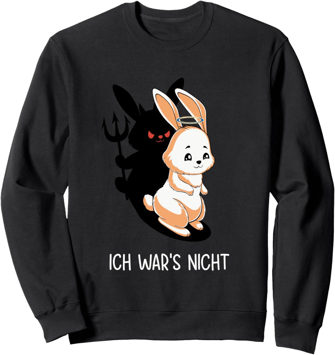Kaninchen Ich Wars Nicht Er Wars Spruch Hase Ich War's Nicht Sweatshirt