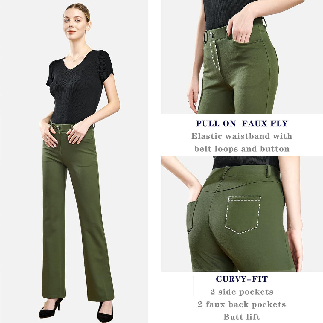 Tapata Damen 71cm/76cm/81cm/86cm Bootcut Stretch-Hose mit 4 Taschen, Tall/Lang/Regulär/Petite Für Bü