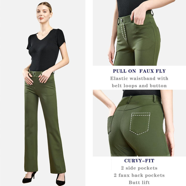 Tapata Damen 71cm/76cm/81cm/86cm Bootcut Stretch-Hose mit 4 Taschen, Tall/Lang/Regulär/Petite Für Bü