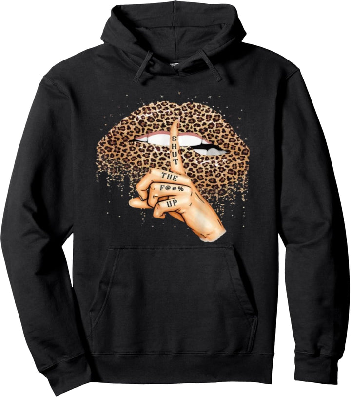 Buntes Lippenbild mit Stfu, reizend sinnlich Pullover Hoodie