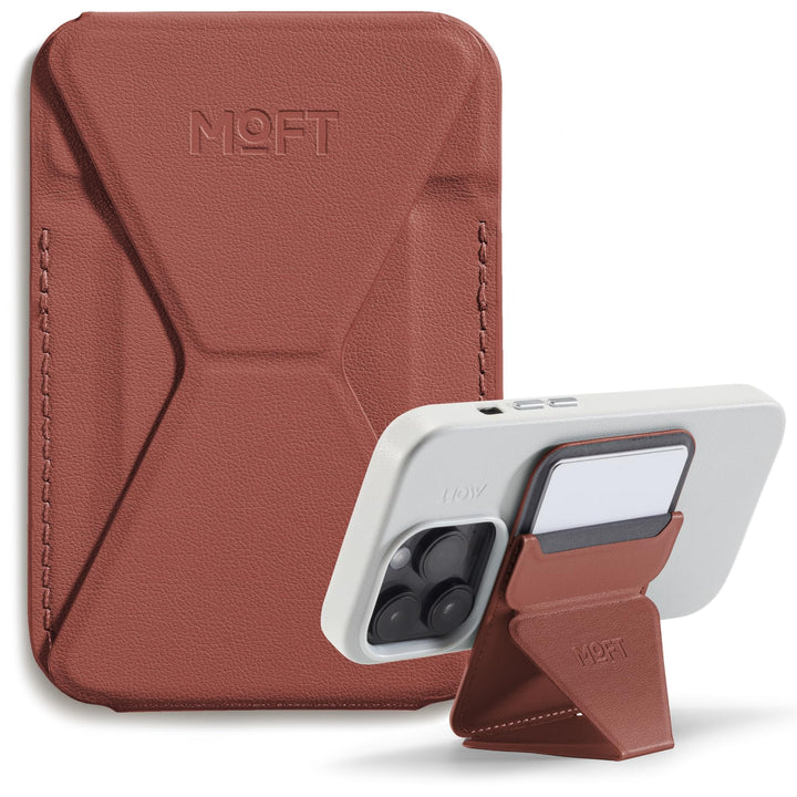 MOFT Magnetischer Handy Wallet Ständer, Veganem Leder Kartenhalter Stand Kompatibel mit Magsafe iPho