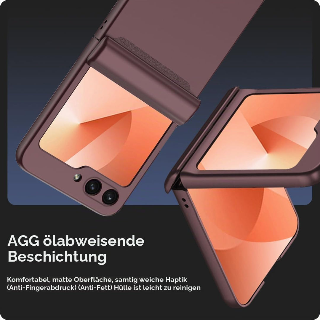 Miimall Kompatibel mit Samsung Galaxy Z Flip 6/Flip7 FE Hülle mit Scharnierschutz Magnetischer [Exte