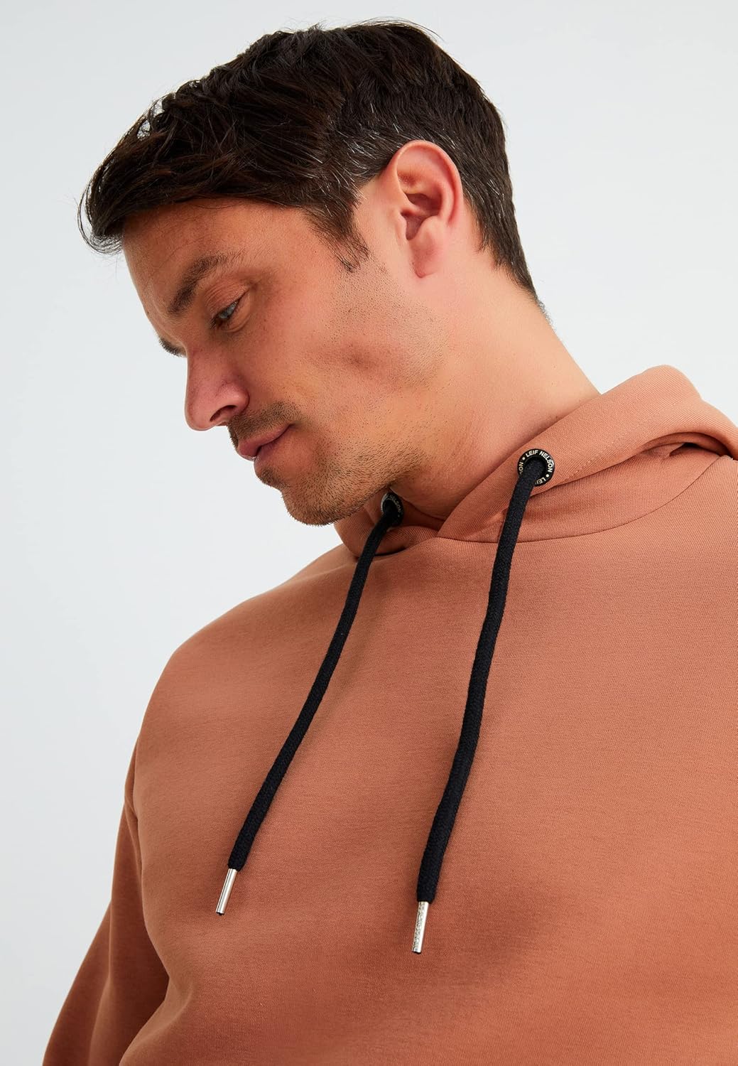 Leif Nelson Oversize Pullover mit Kapuze Hoodie Männer Kapuzenpullover Pulli Sweatshirt S Rosa, S Ro