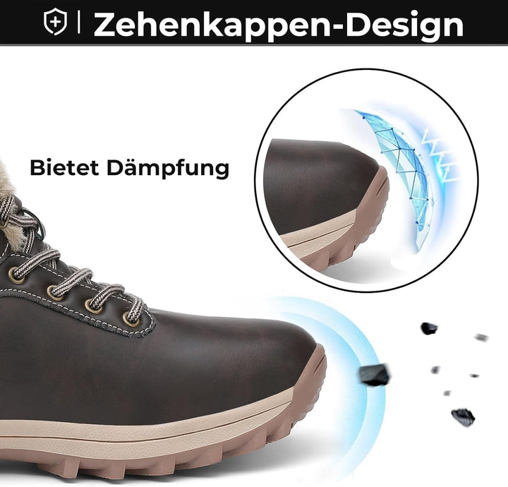 Mishansha Winterschuhe Herren Warme Gefüttert Winterstiefel Damen Winter Boots Outdoor 36-48 EU 41 E