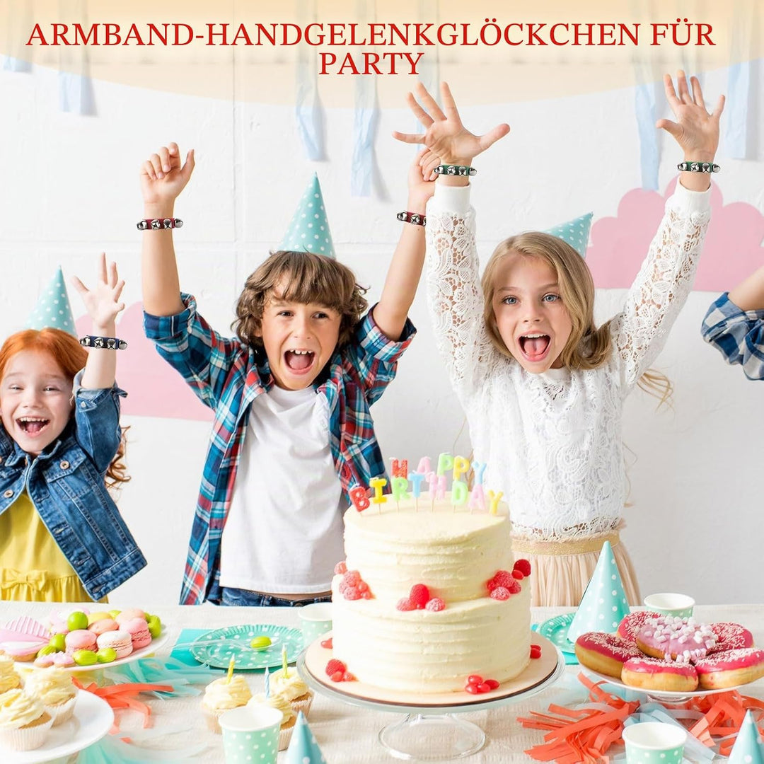 MIVIDE 21er Set Glocken Band für Arme &amp; Füsse, 7 Farbe Schellenarmband, Handgelenk Glockenband mit 4