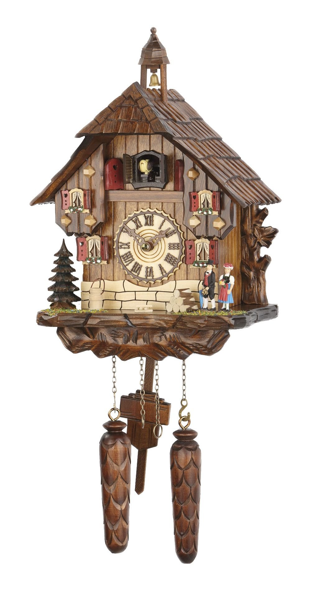Trenkle Quarz Kuckucksuhr Schwarzwaldhaus mit Musik TU 479 QM HZZG