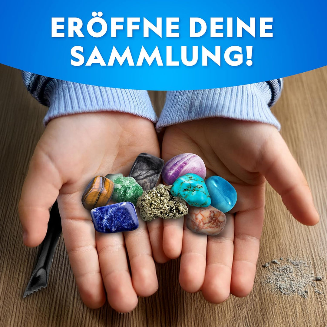 NATIONAL Geographic Riesiges Edelstein-Ausgrabungsset – 50 echte Edelsteine ausgraben, Geologie-Set