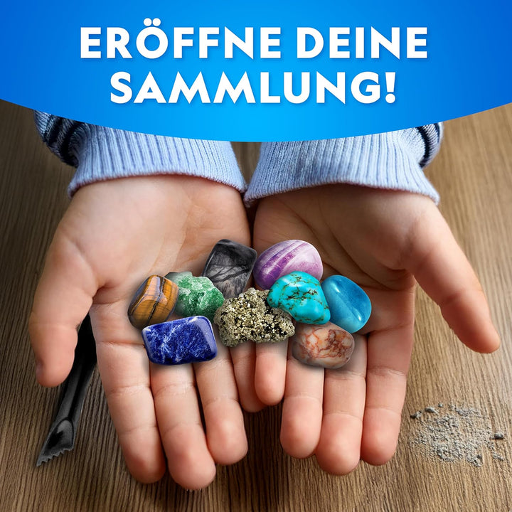 NATIONAL Geographic Riesiges Edelstein-Ausgrabungsset – 50 echte Edelsteine ausgraben, Geologie-Set