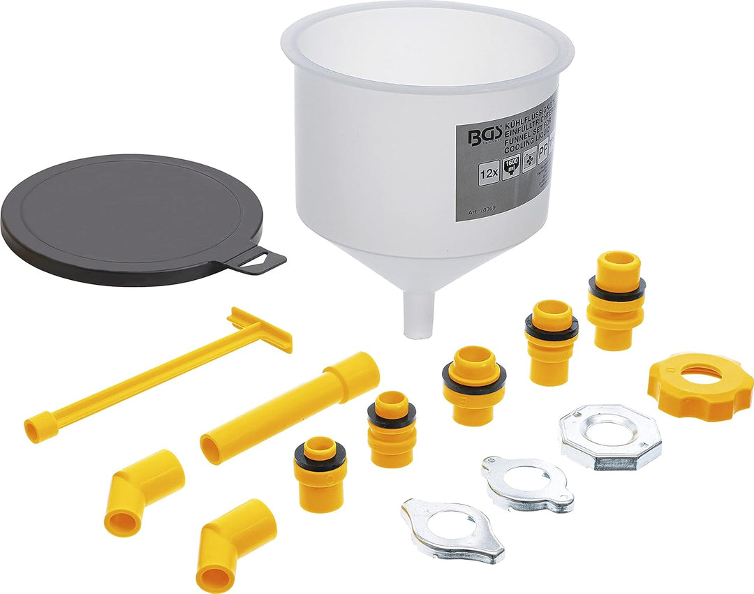 BGS 70000 | Kühlflüssigkeit-Einfülltrichter-Satz | 12-tlg. & 8356 | Umfüllpumpe | 1000 ml | für Öl,
