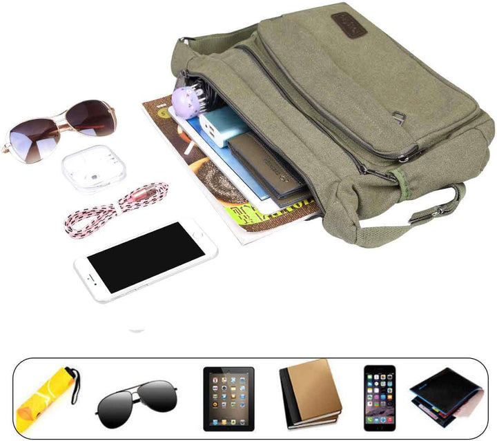 JAKAGO Wasserdichte Umhängetasche Herren,Multi-Tasche aus Segeltuch,Arbeit Taschen für Herren & Dame