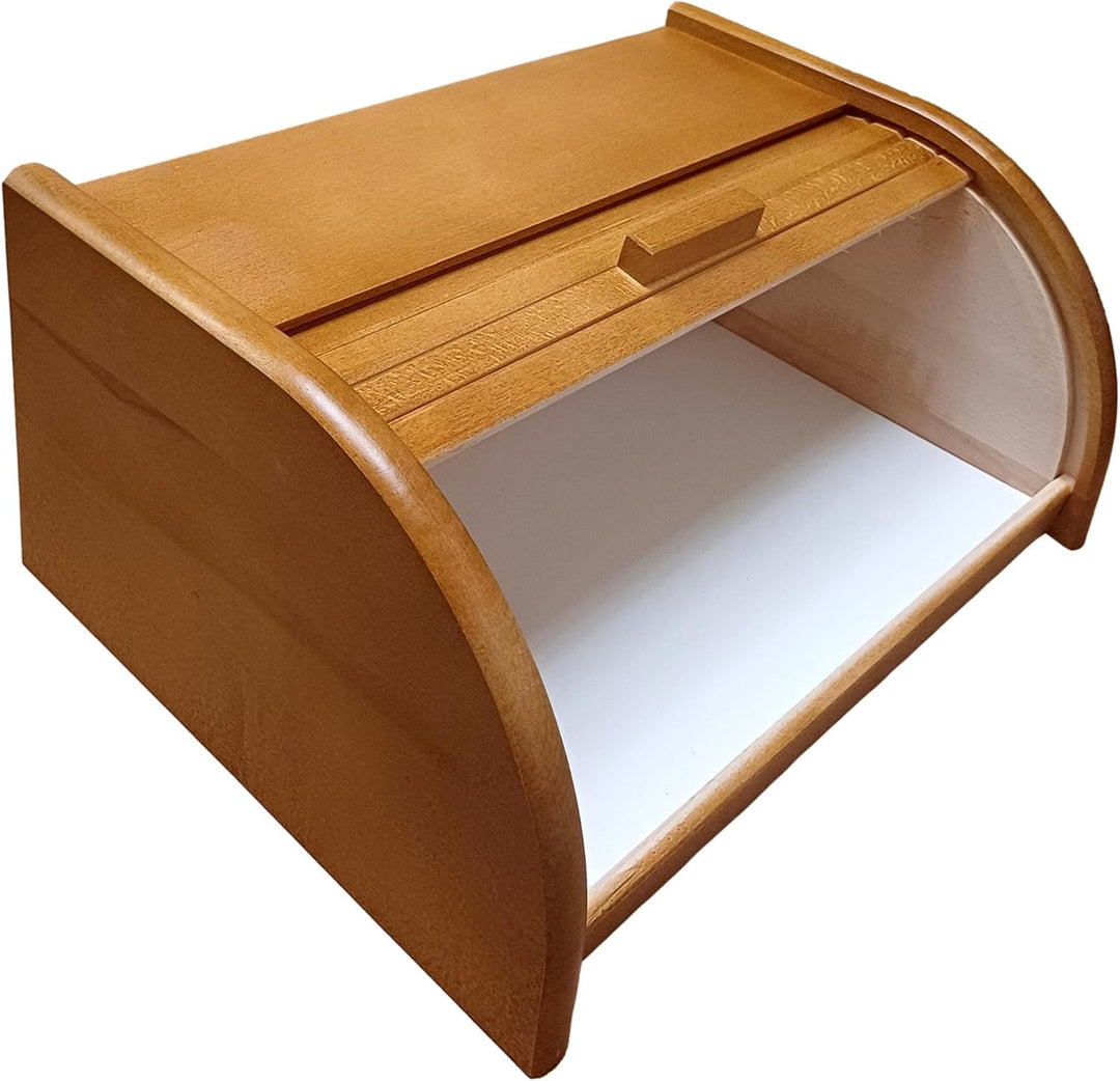 Brot-Box aus Holz, aufrollbar oder herunterklappbar, verschiedene Versionen erhältlich, holz, braun,