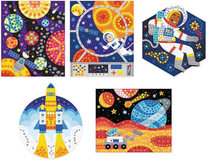 Janod - Mosaik-Set Weltraum - Les Ateliers du Calme - Kreatives Hobby Kinder - Feinmotorik und Konze