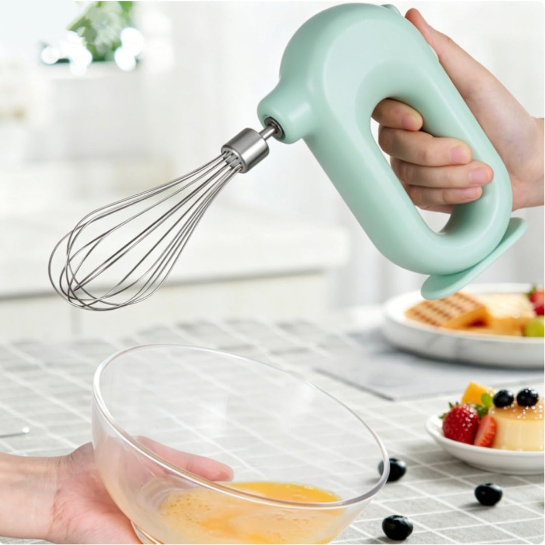 Handmixer, Kabelloser Elektrischer Mini-Eierschläger Handrührgerät Mit 4 Geschwindigkeitsstufen USB
