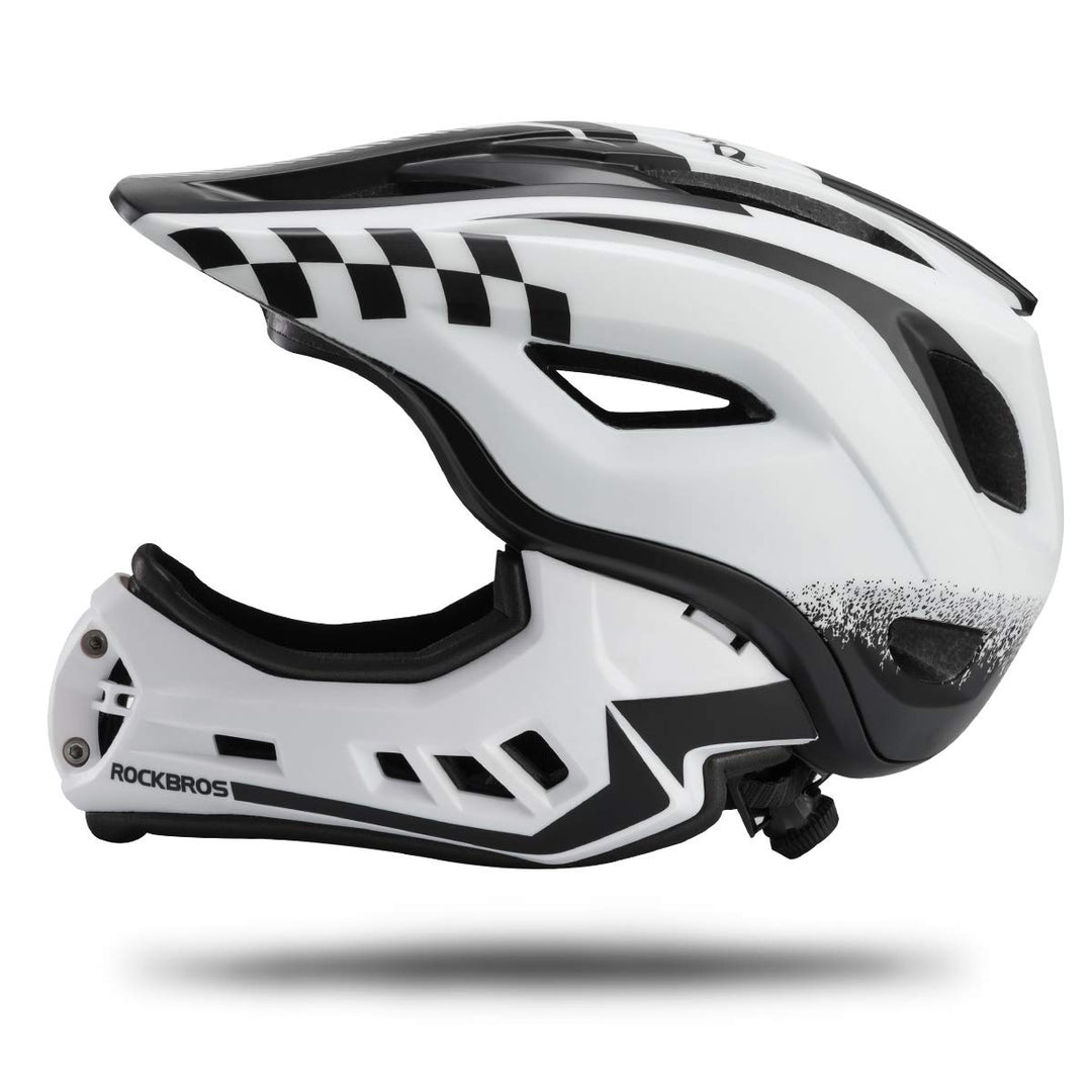 ROCKBROS Downhill Helm Kind Fahrrad Kinderhelm Integralhelm Fullface S 48-53cm M 53-58cm Jungen Mädc