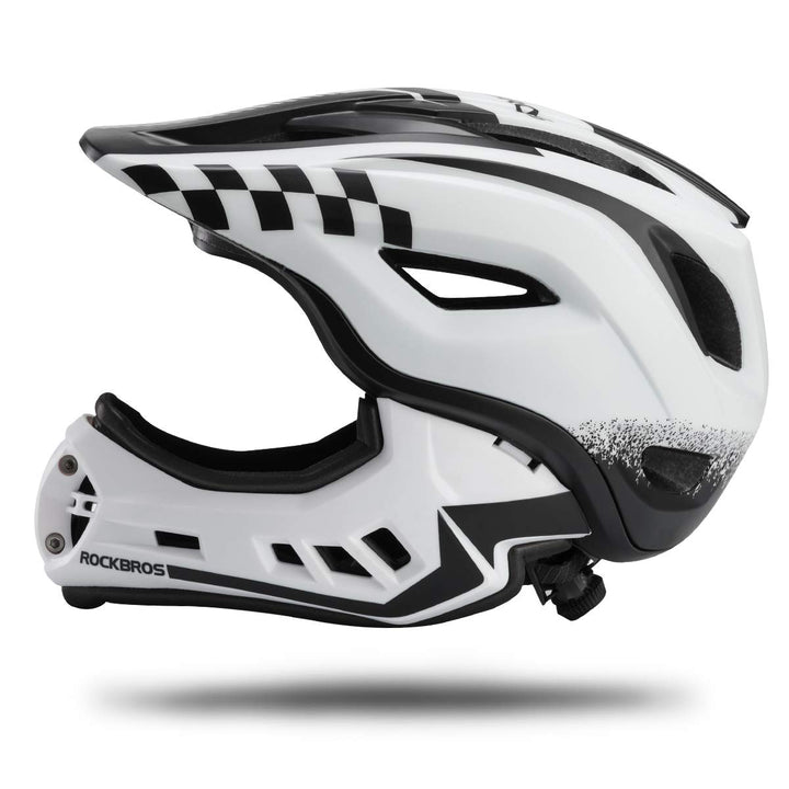 ROCKBROS Downhill Helm Kind Fahrrad Kinderhelm Integralhelm Fullface S 48-53cm M 53-58cm Jungen Mädc