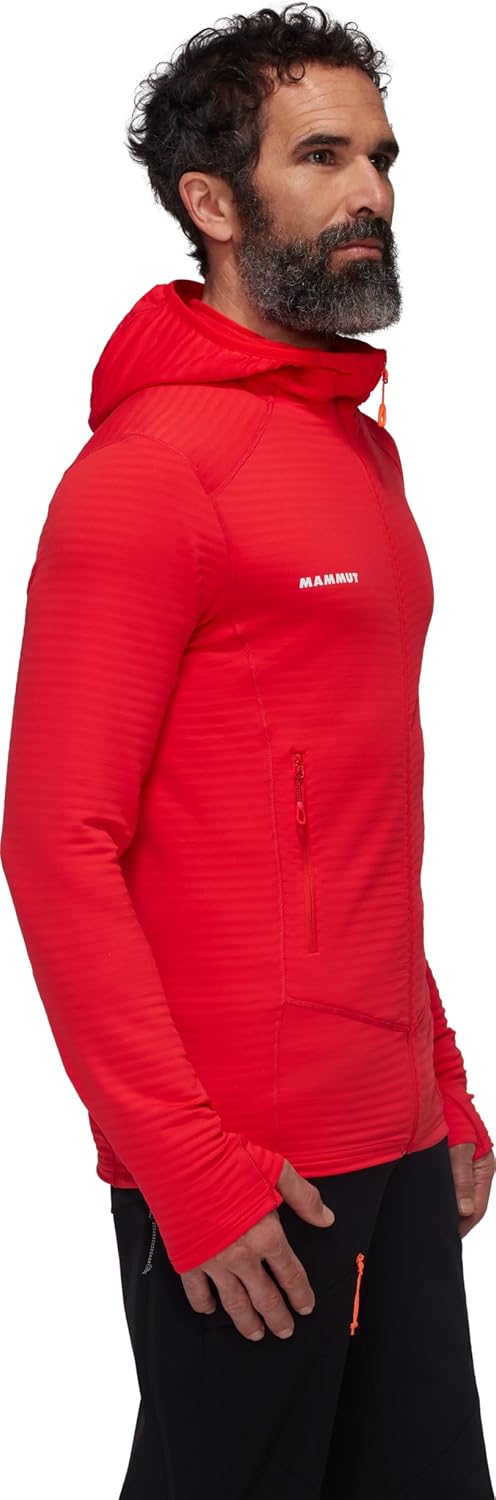 Mammut Herren Taiss Light ML Hoodie Jacke Fleecejacke Fleecepullover S Rot, S Rot