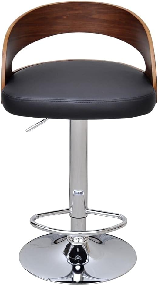 vidaXL 2X Bugholz Barhocker Barstuhl Bistrohocker Tresenhocker Küchenhocker Schwarz und Dunkelbraun,