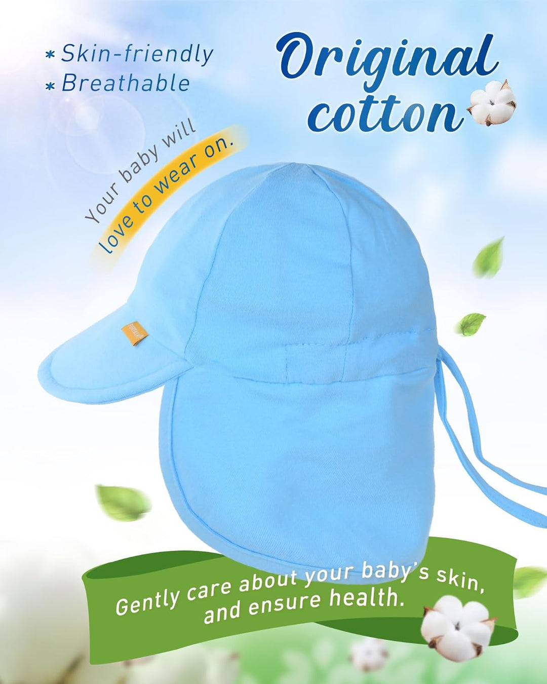 FURTALK Baby Kleinkind Sonnenhut UPF 50+ UV-Schutz Mädchen & Jungen Sommer Kappe Kinder Strand Mütze