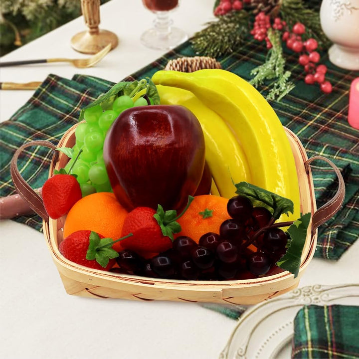 Künstliche Früchte, Kunststoff, Schaumstoff, künstliche Äpfel, Bananen, Orangen, Erdbeeren, Trauben