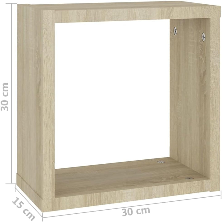 vidaXL 2X Würfelregal Wandregal Hängeregal Cube Lounge CD Regal Dekoregal Bücherregal Schweberegal W