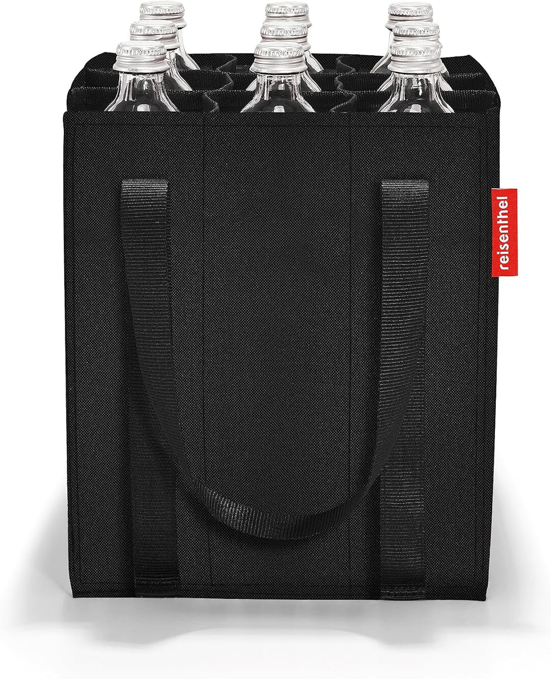 reisenthel bottlebag schwarz - 9 Fächer, einfaches Recycling der Flaschen, Tragegurte, Schwarz