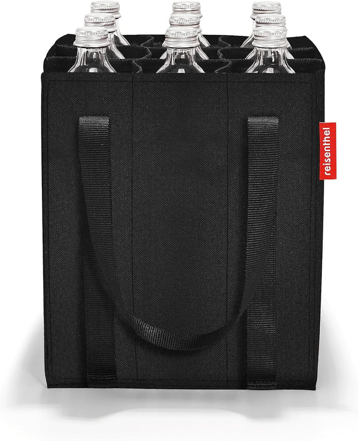 reisenthel bottlebag schwarz - 9 Fächer, einfaches Recycling der Flaschen, Tragegurte, Schwarz