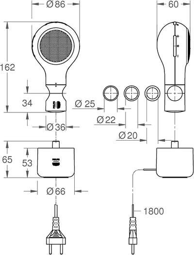 GROHE Aquatunes | BADACCESSOIRES - Bluetooth DUSCHLAUTSPRECHER | wasserdicht, mit Induktion-Ladestat