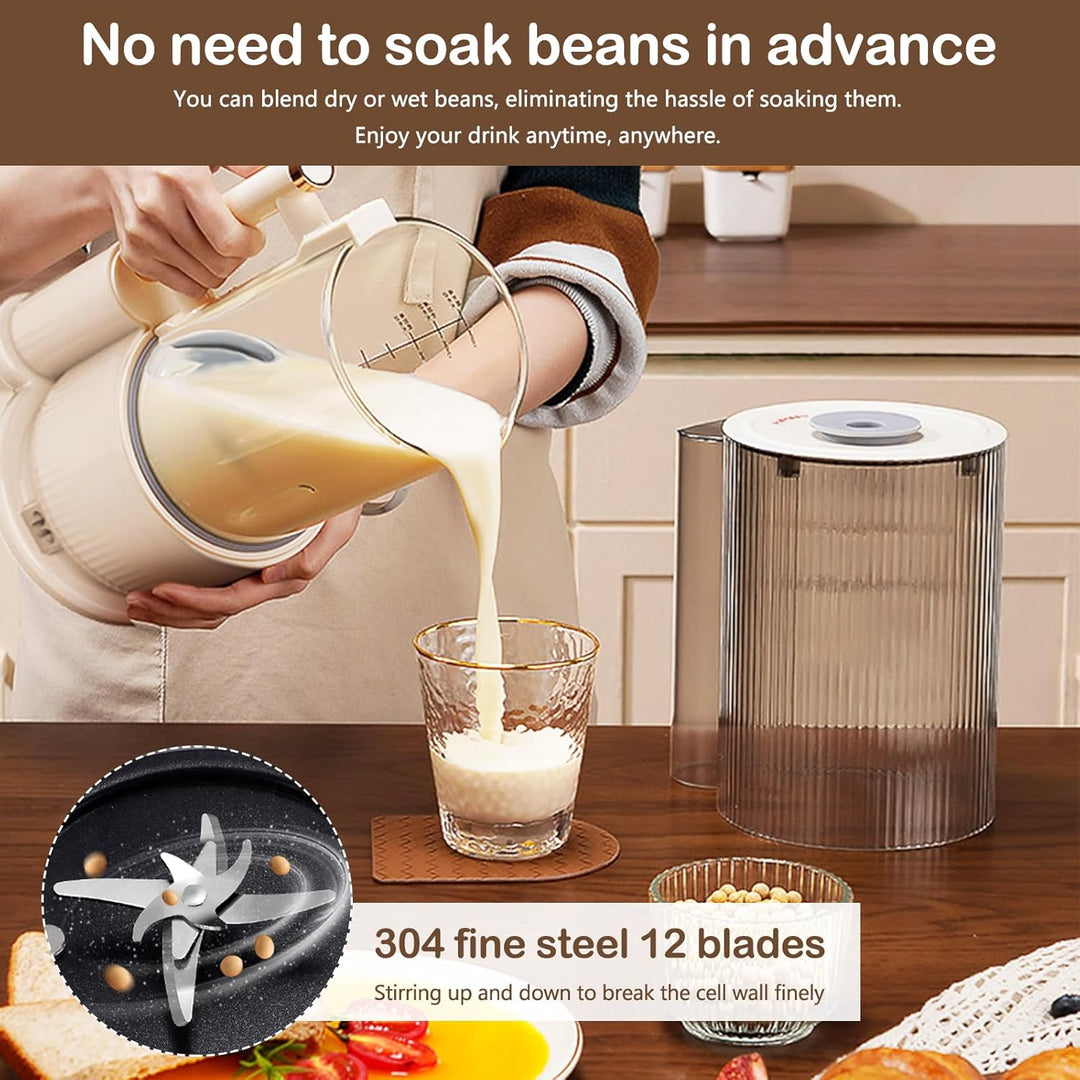 Nussmilchmaschine, Wandbrechender Maschine 1500 ml Automatische Sojamilch Maschine Smoothie und Saft