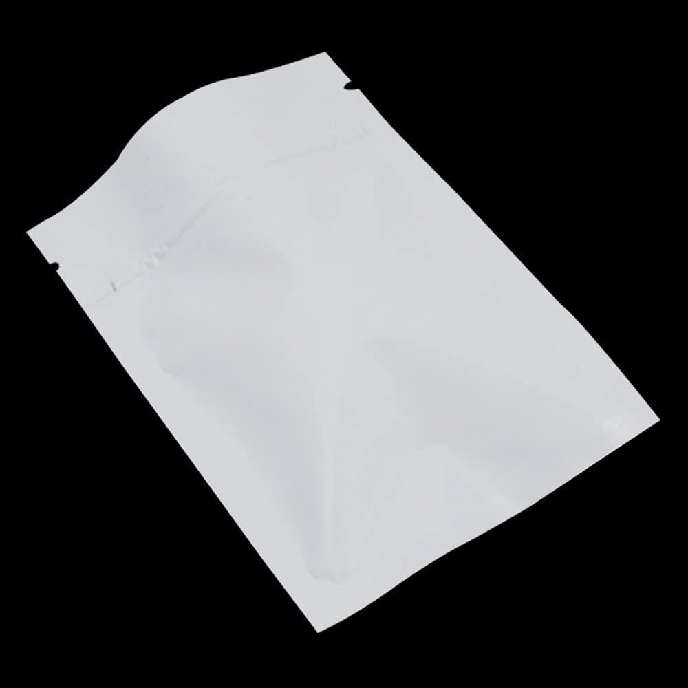 WACCOMT Pack 100 Stücke Matte Aluminiumfolie Verpackung Tasche Reissverschluss Selbstdicht Flachbeut