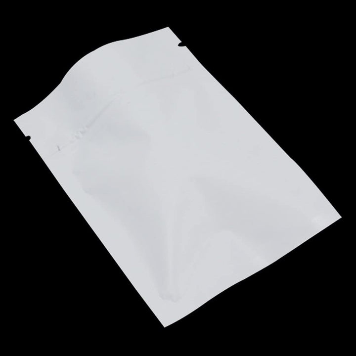 WACCOMT Pack 100 Stücke Matte Aluminiumfolie Verpackung Tasche Reissverschluss Selbstdicht Flachbeut
