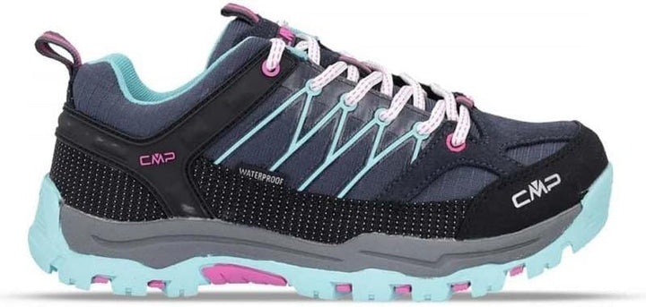 CMP Unisex Kinder Rigel Low Shoe Wp Trekking-&amp; Wanderhalbschuhe 41 EU B Blue Acqua, 41 EU B Blue Acq