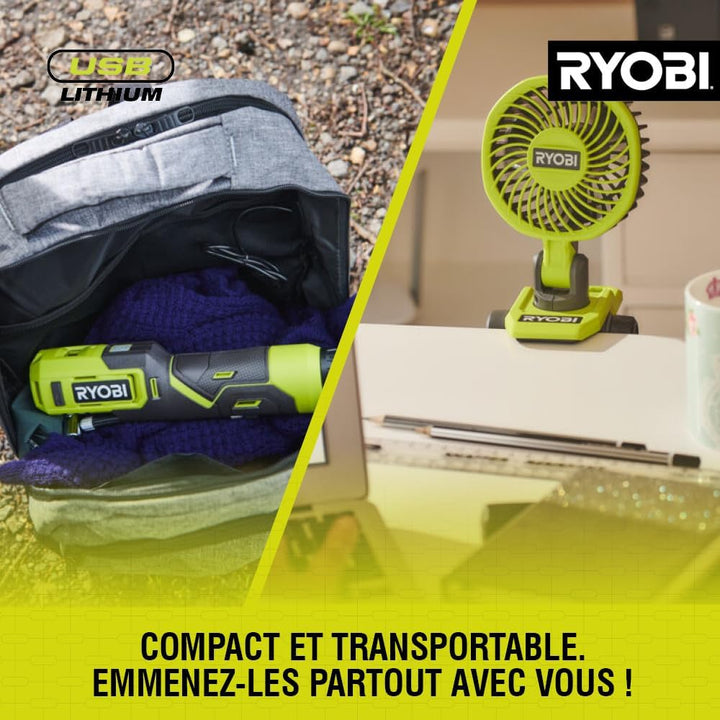 RYOBI 4 V USB-LITHIUM Akku-Schnitzer RPC4-0, geeignet für Holzschnitzereien und Meisselaufgaben, ohn