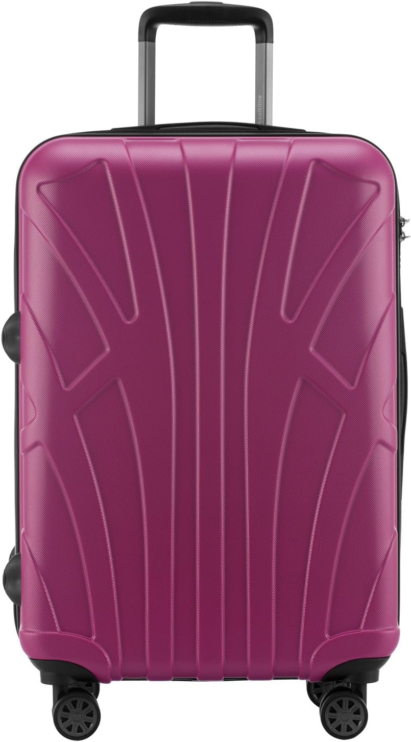 suitline Hartschalen-Koffer Koffer Trolley Rollkoffer Reisekoffer, TSA, 66 cm, ca. 58 Liter, 100% AB