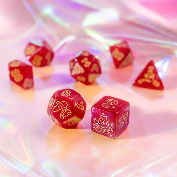 Q-Workshop Capybara Würfelset: Chillo, RPG-Würfel, Capybara-Motiv, für Kinder