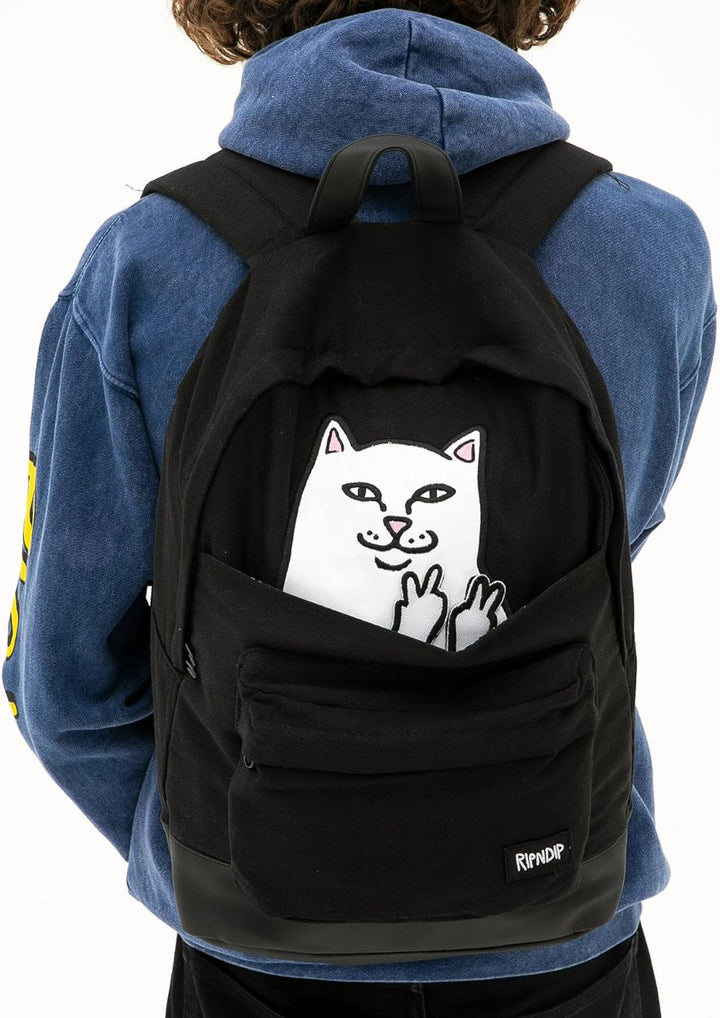 RIPNDIP Lord Nermal Rucksack mit abnehmbaren Händen, Schwarz, Schwarz, Laptop