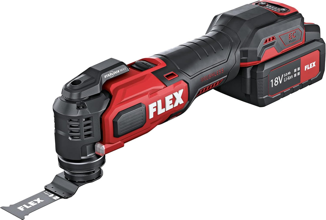 Flex Akku-Multitool MT 18.0-EC /5.0 Set (18 V, inkl. Transportkoffer + 2x Akku 5,0 Ah + Ladegerät, M