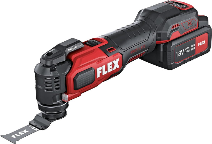 Flex Akku-Multitool MT 18.0-EC /5.0 Set (18 V, inkl. Transportkoffer + 2x Akku 5,0 Ah + Ladegerät, M