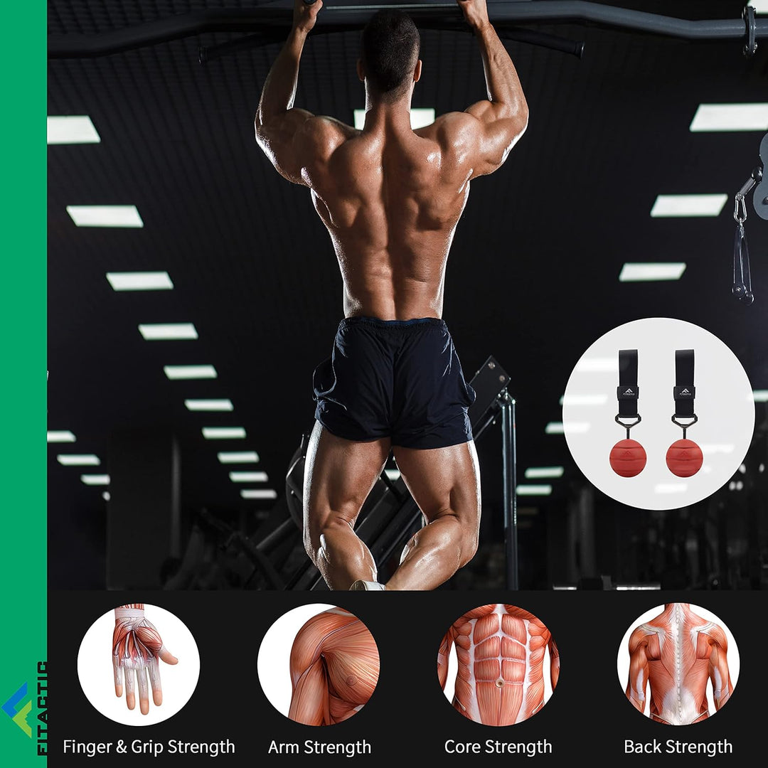 FITactic Rock Climbing Solid Training Cannonball Bomb Power Pull Up Ball Hold Grips for Straps for F