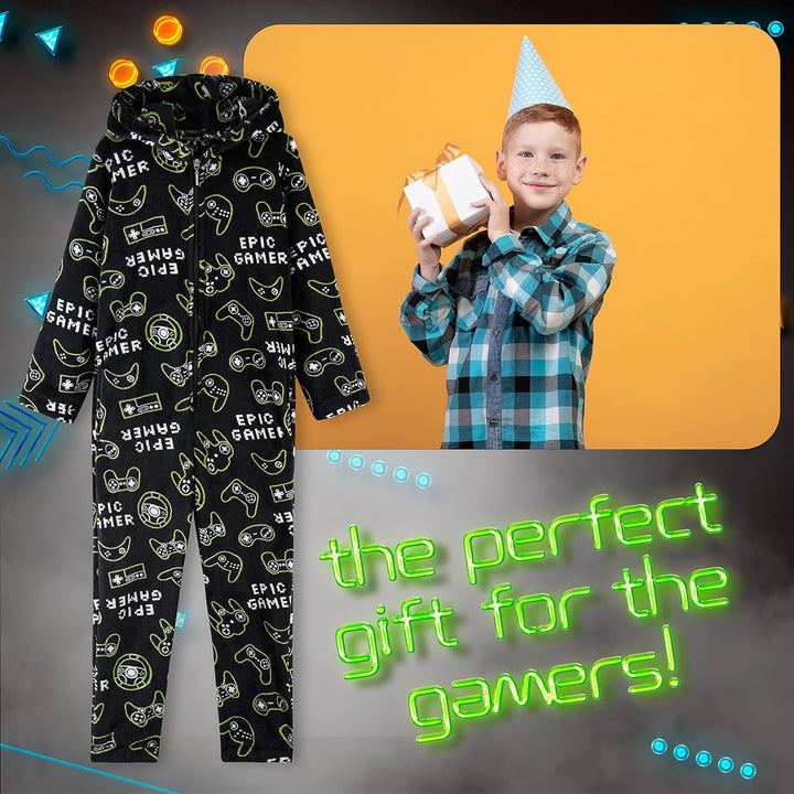 CityComfort Onesie Kinder Fleece Overall Jumpsuit Schlafanzug Jungen Mädchen Extra Weich Einteiler G