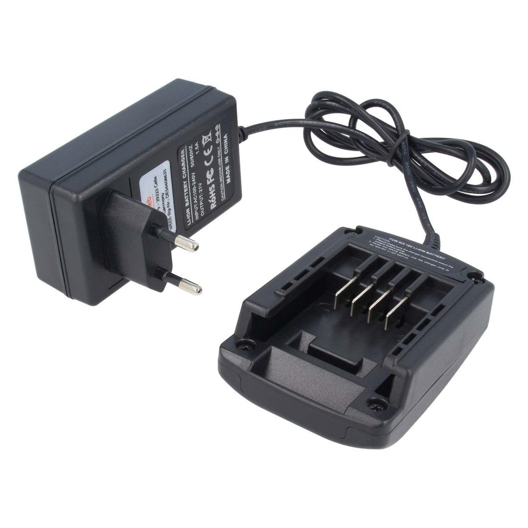 Ladegerät kompatibel mit Worx Li-Ion Werkzeug-Akkus WA3551.1, WX678-21V 1.5A