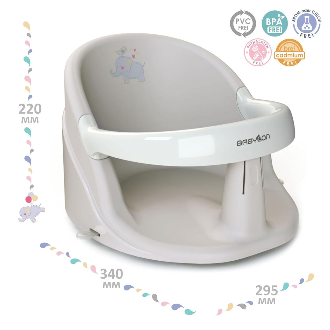 BABYLON Baby Badewannensitz Nemo – Badesitz baby ab 6 monate, Badewannensitz Baby mit 4 Anti-Rutsch-