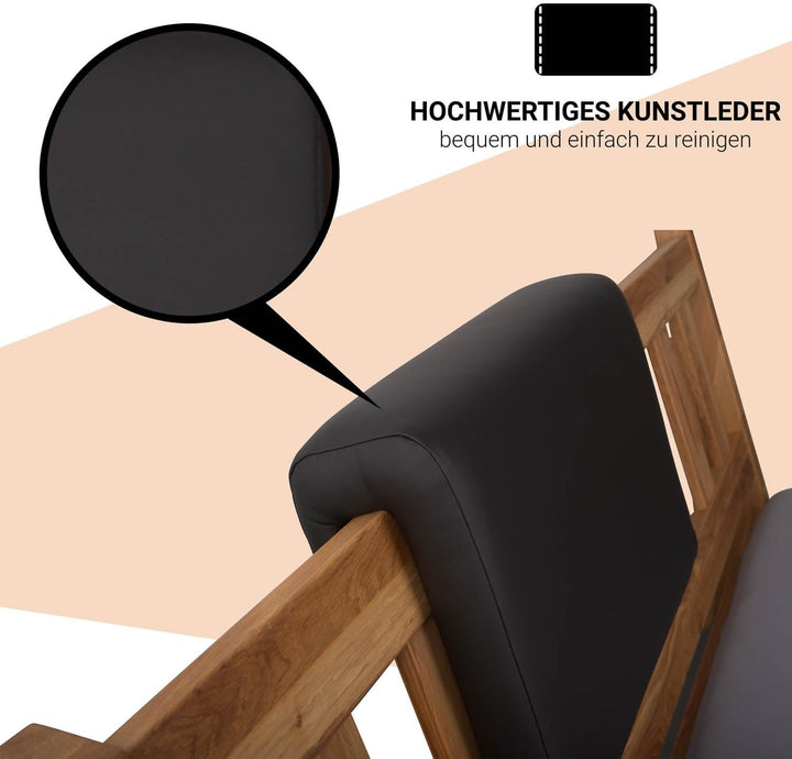 Staboos 2er Set Leder Polsterkissen, Steckkissen für Bettkopfteil zum einhängen, Rückenlehne für Bet